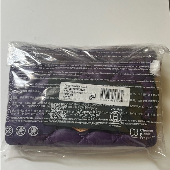 MZ Wallace Quilted Stadium Pouch in Amethyst Purple - Picture 2 of 2